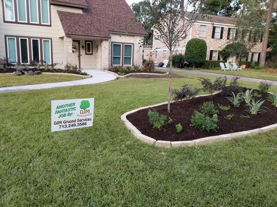 Landscape Design and Installation for DJM Ground Services in Tomball, TX