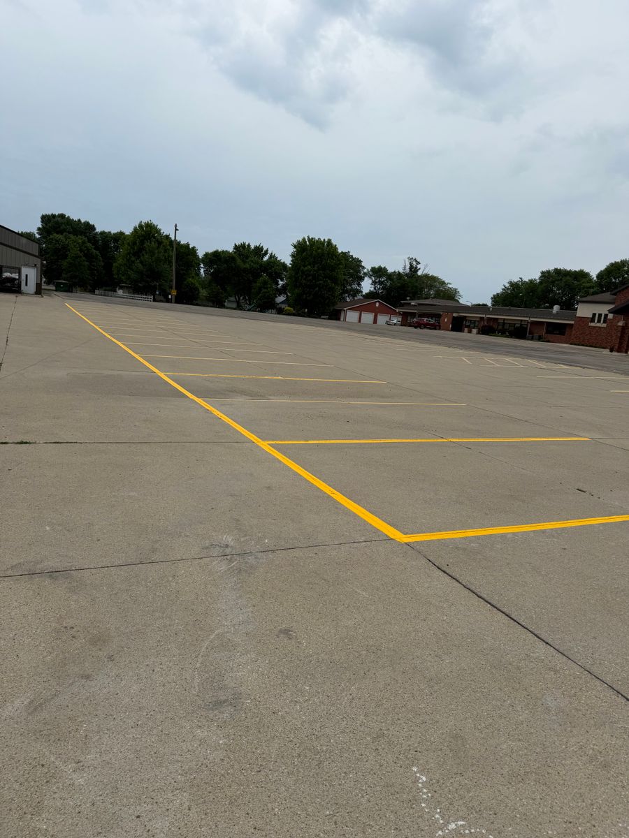 Line Striping for Midwest Line Striping LLC in Spirit Lake, IA