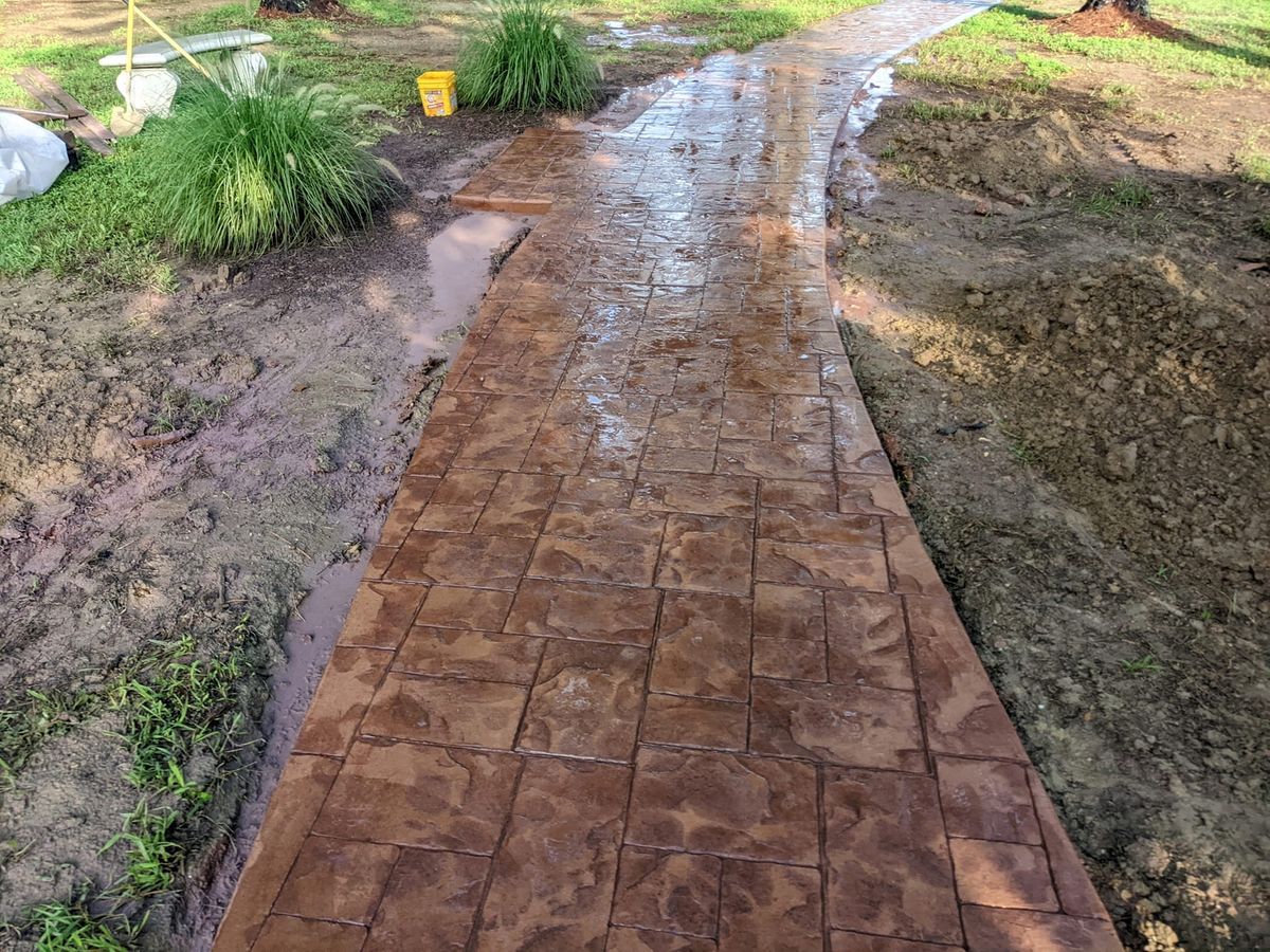 Stamped Concrete Installation for JD's Concrete LLC in Dameron, MD