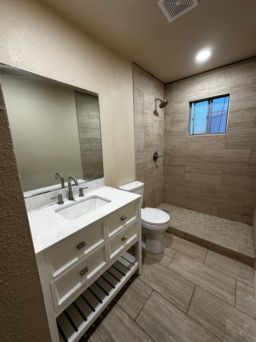 Bathroom Renovation for MRV Construction in El Paso, TX