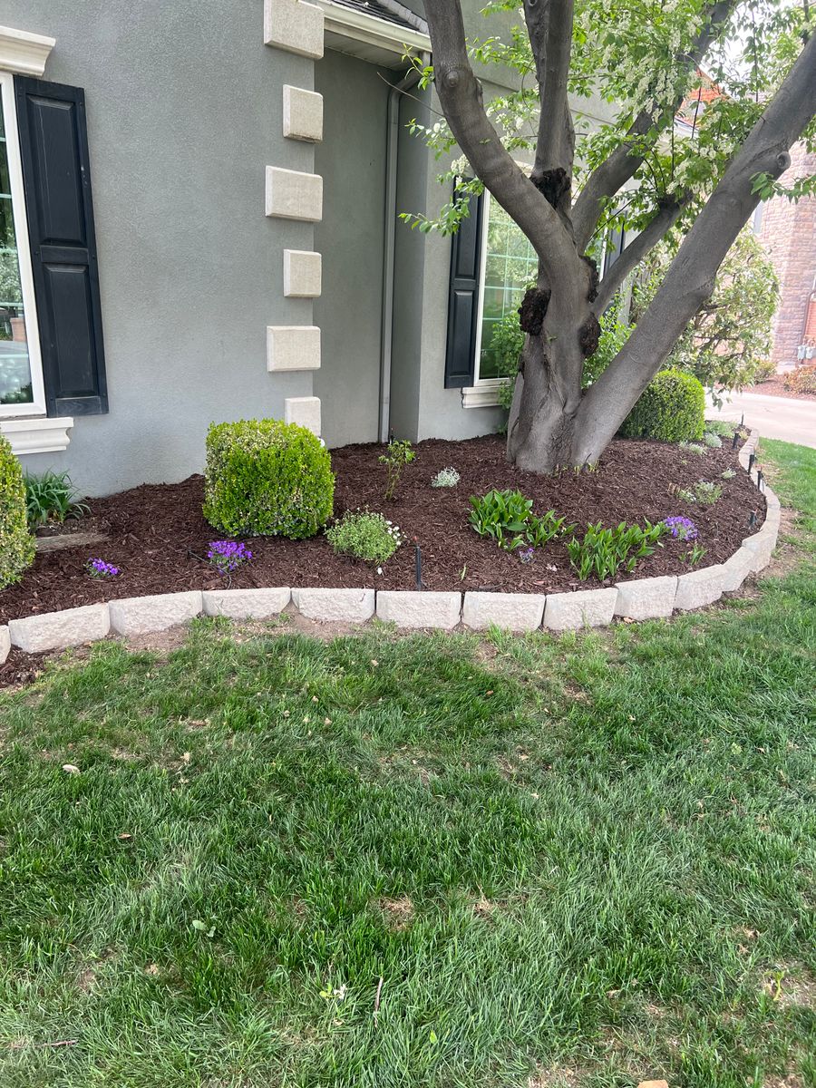 Mulch Installation for Platinum Lawn Service in Santaquin, UT