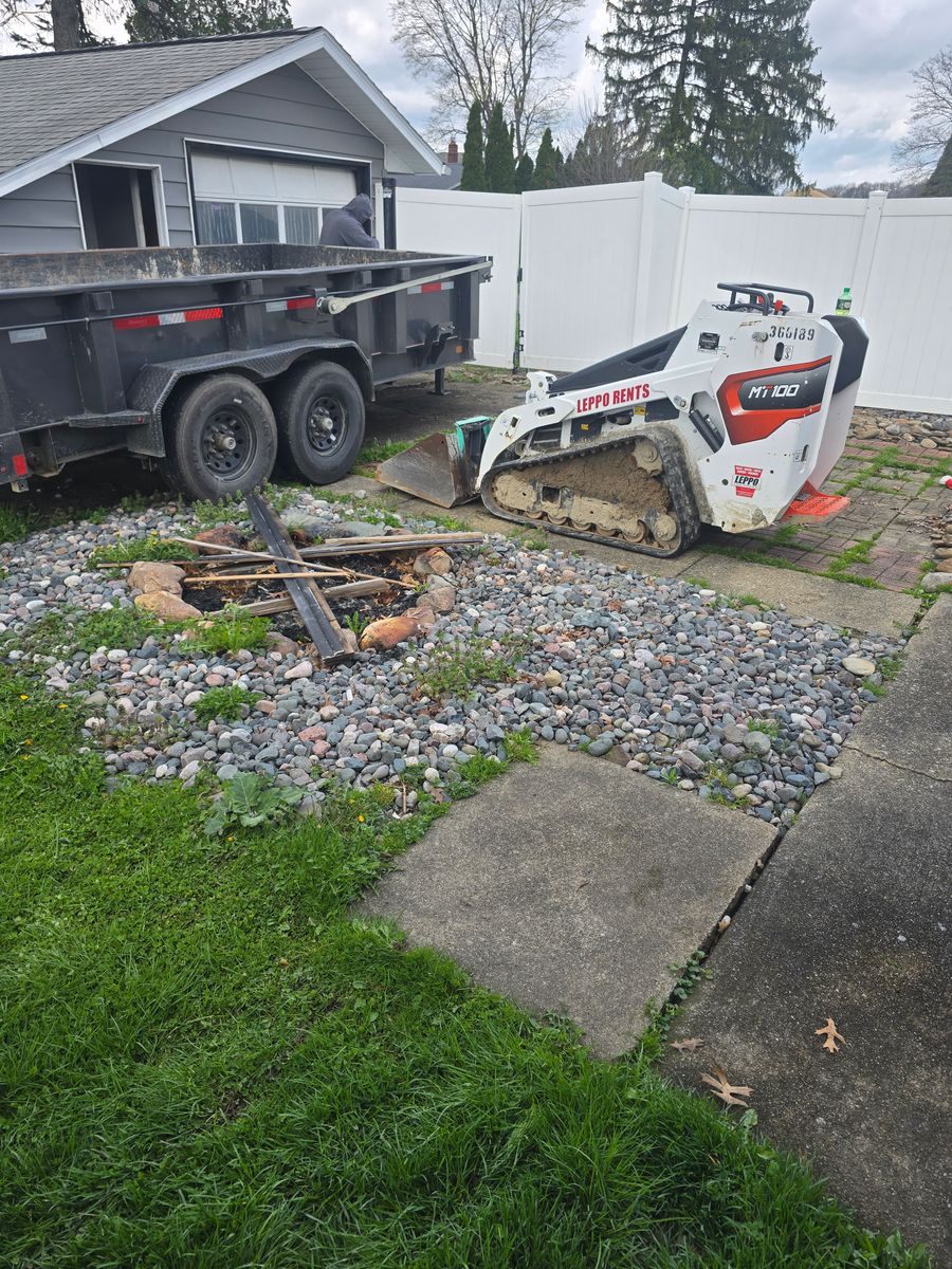 Demo and Excavation for Williams Custom Concrete in Poland Center, OH
