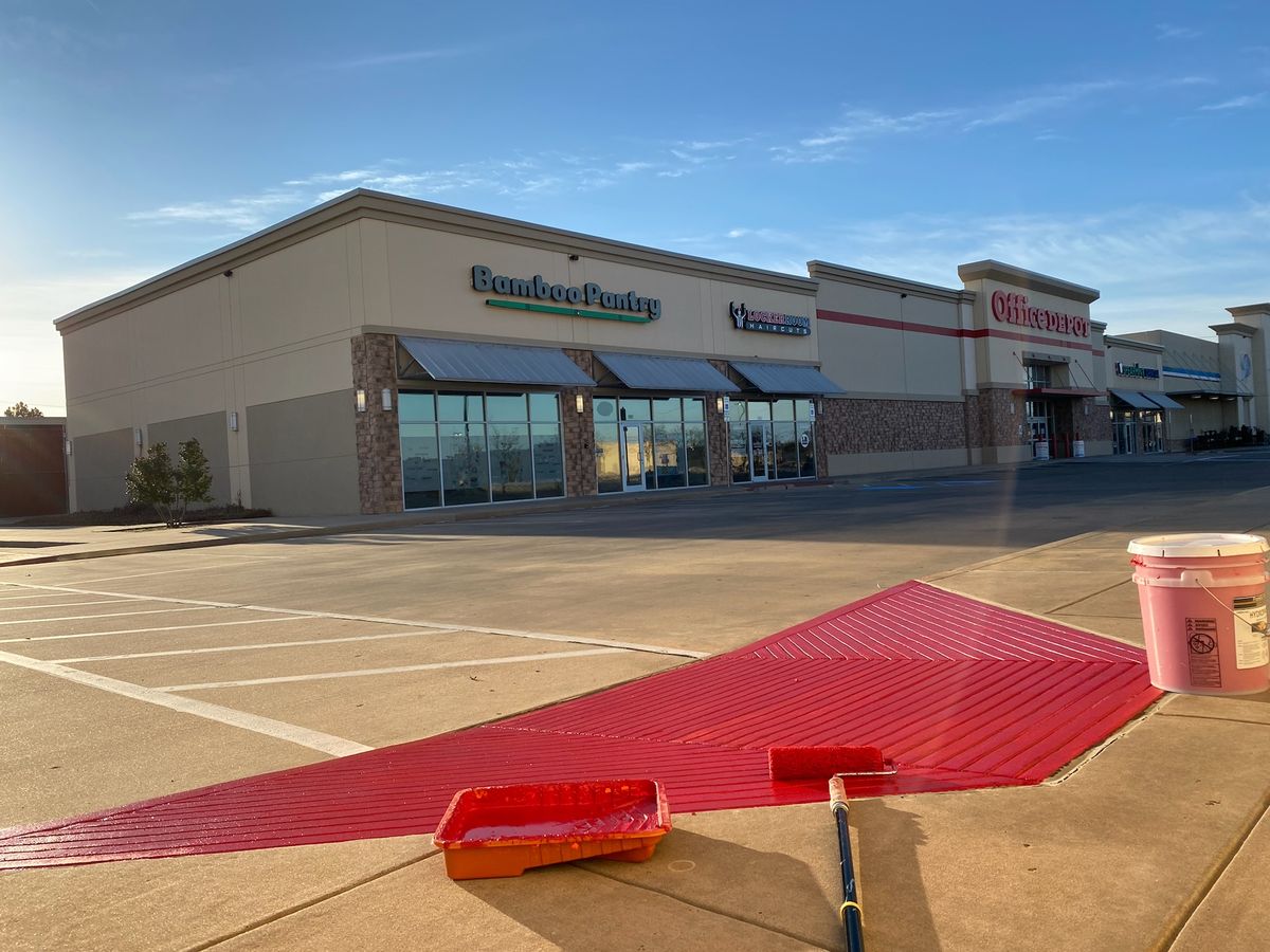 Parking Lot Re-Striping for Power Pressure Wash in Houston, TX