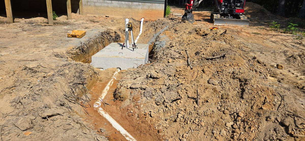 Septic Installation for C.A. Sherry Land Improvement, LLC. in Louisa, VA