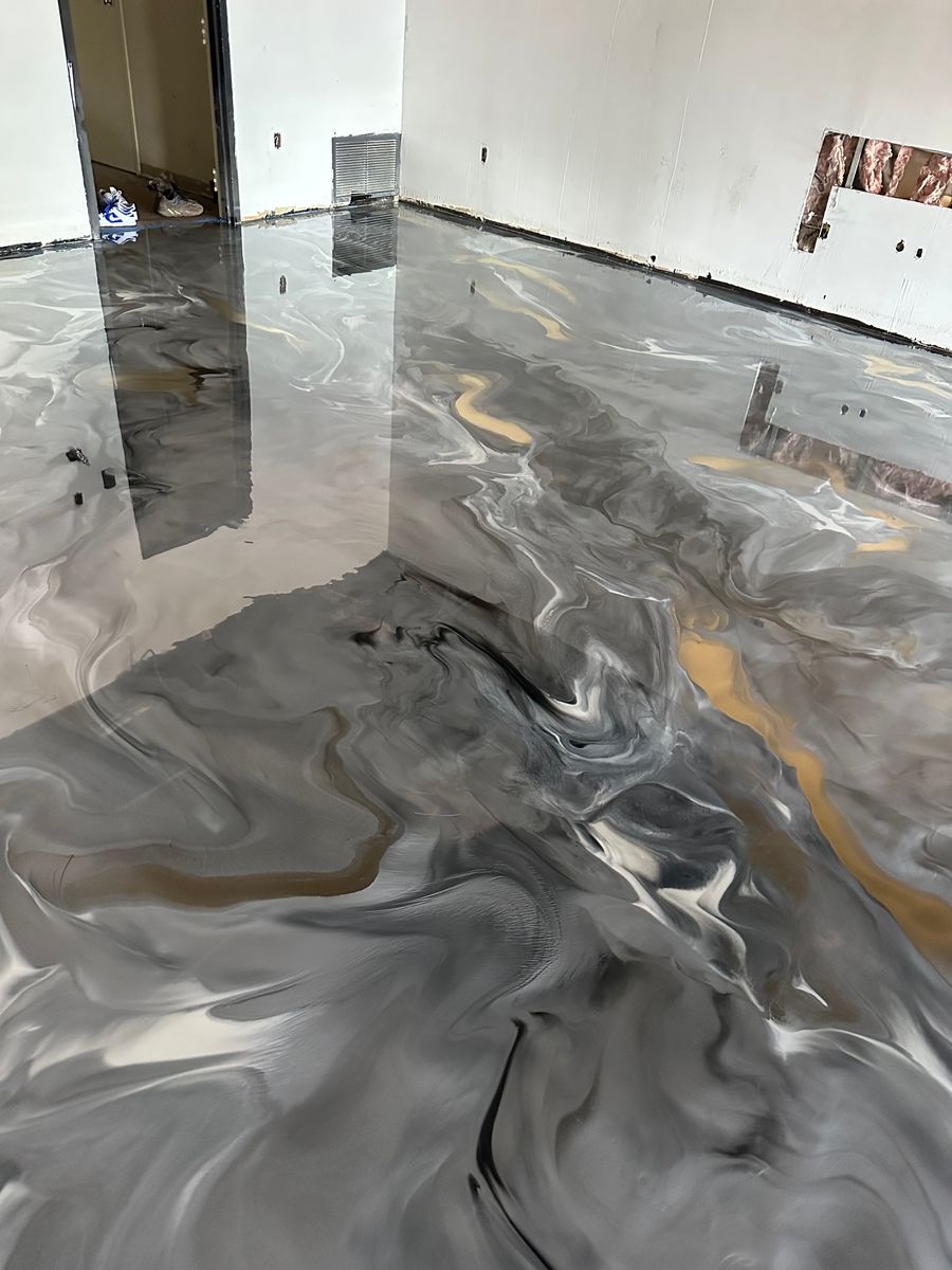 Metallic Epoxy Designs for Abstract Coatings & Designs in Salisbury, MD