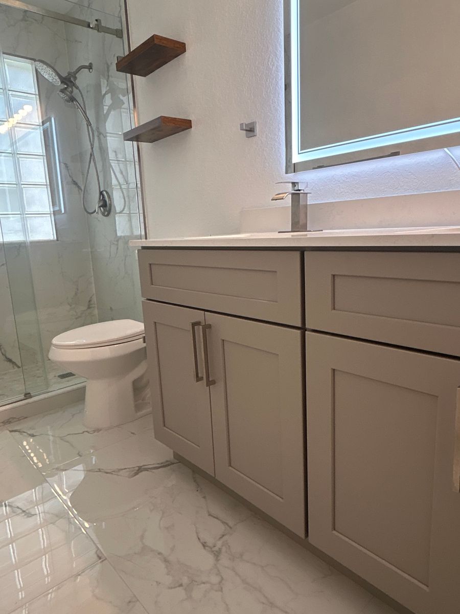 Bathroom Renovation for G & D Painting And Renovations Company in Port St. Lucie, FL