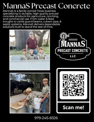 Concrete Feed Troughs for MannaS Precast Concrete LLC in Bay City, TX