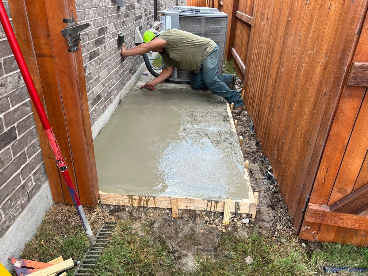 Concrete for DR Landscape in San Antonio, TX