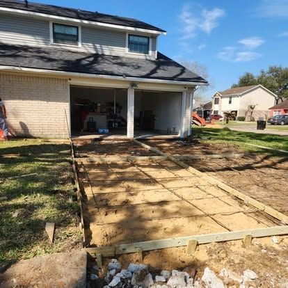 Concrete Installation for Right Choice Landscaping LLC in Houston, TX