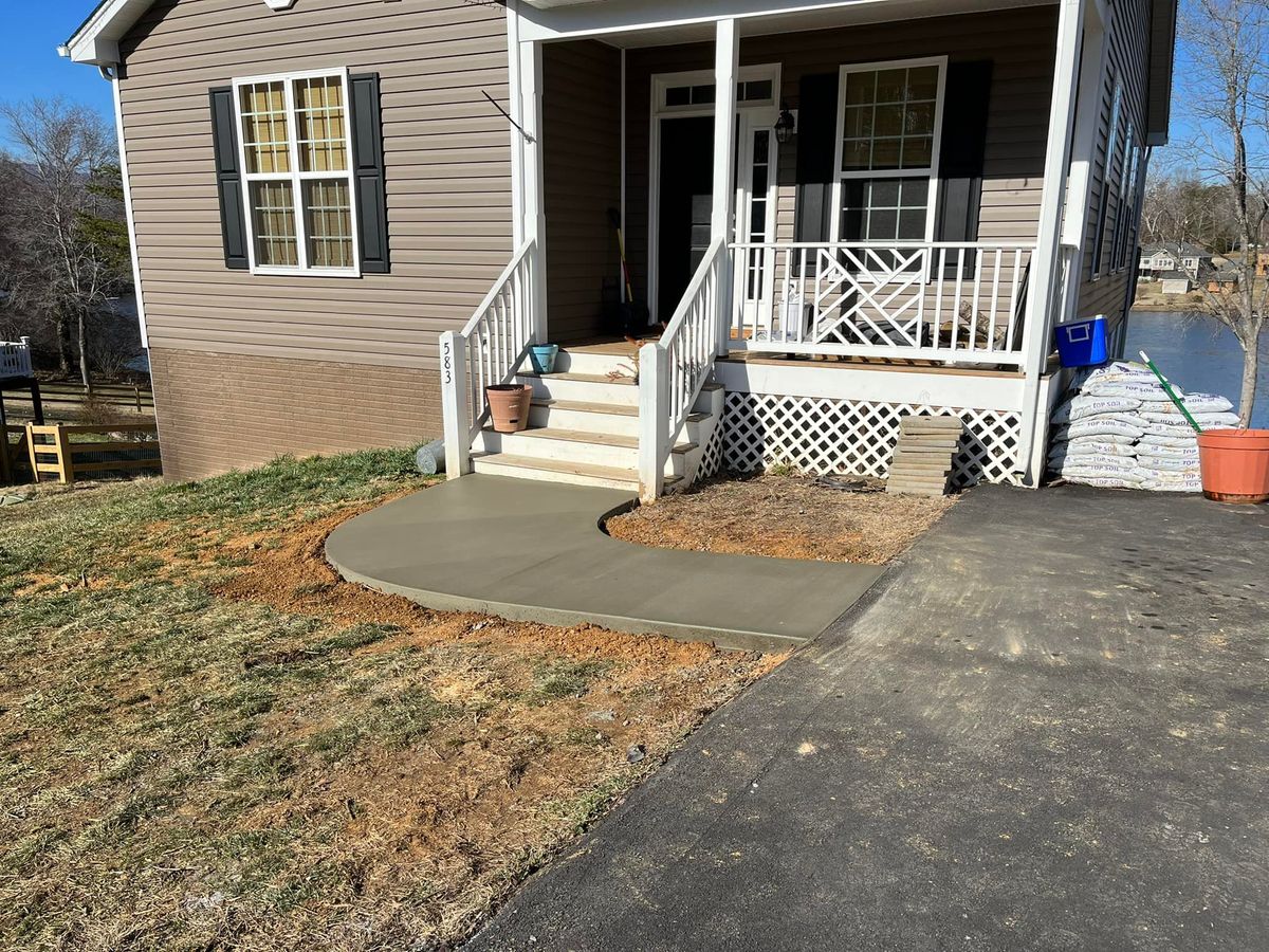 Sidewalk Installation for Top Finish Concrete LLC in Harrisonburg, VA