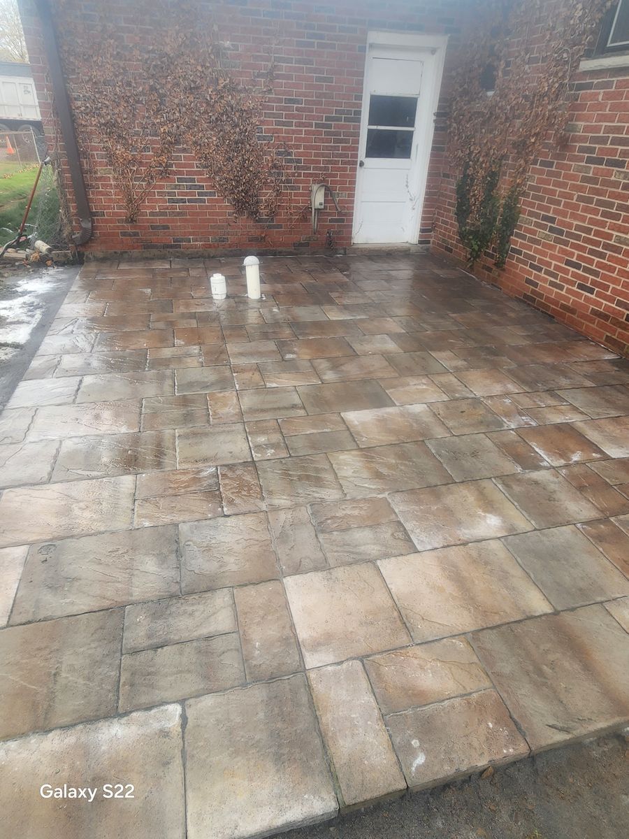 Stamped Concrete for Heckman Hauling & Excavating in Nescopeck, PA