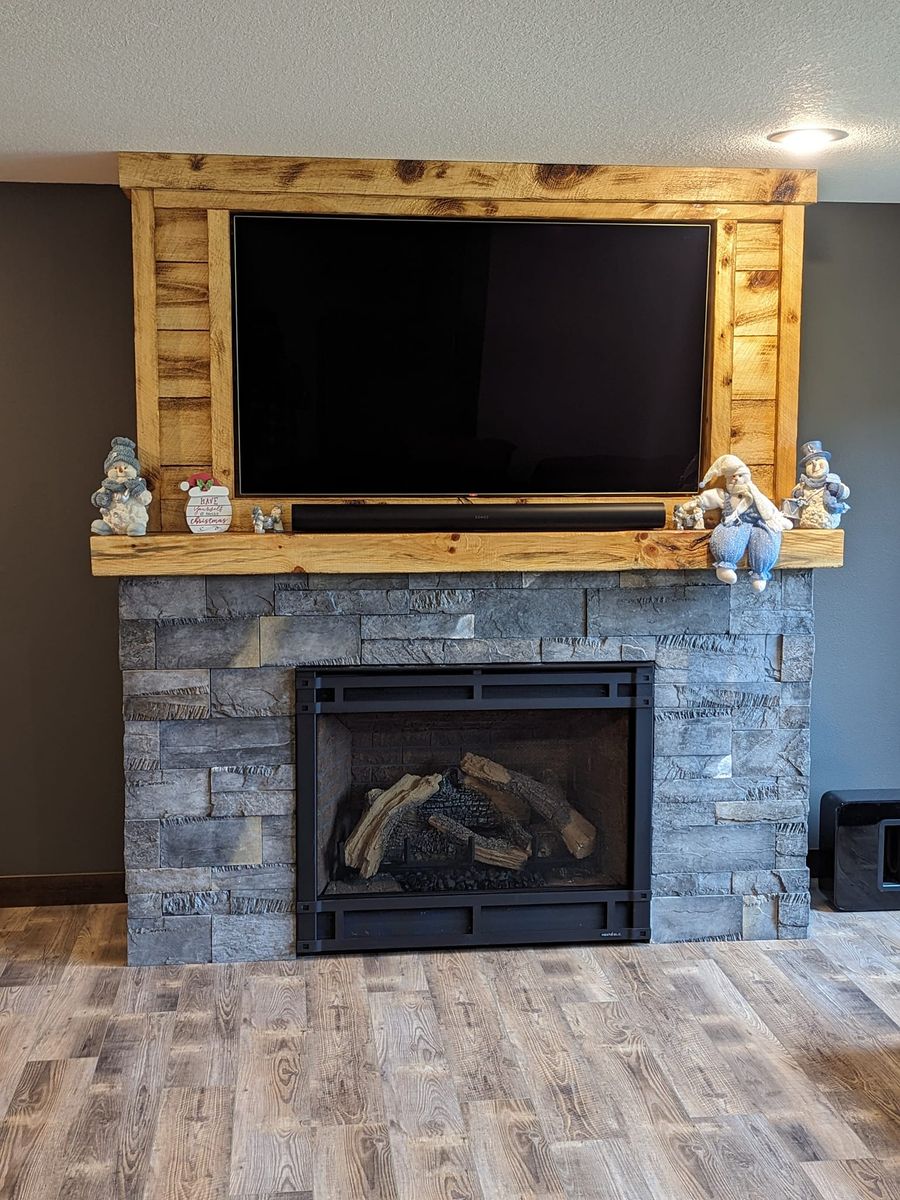 Custom Bar and fireplace services for Bnh Contractors in Cold Spring, MN