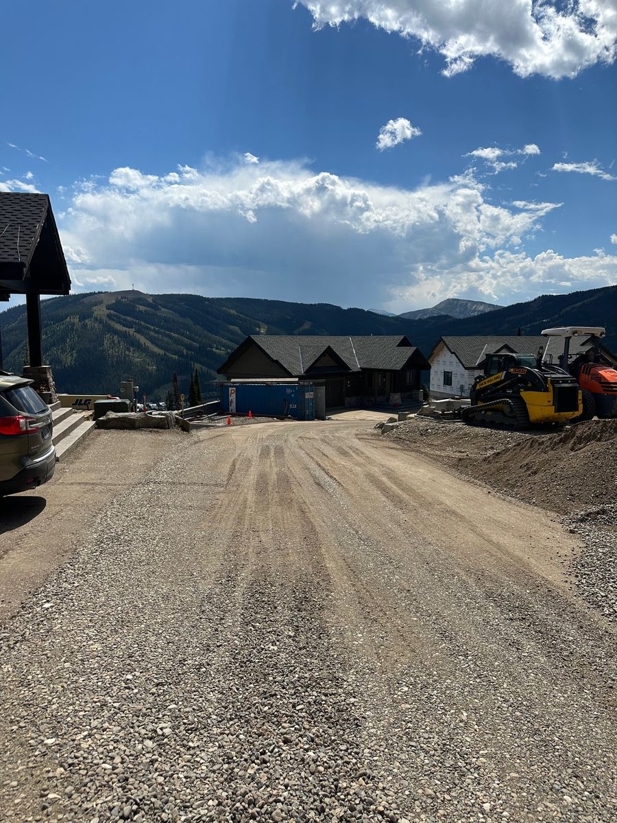 Grading /Dirt Work for R&H Homes in Bozeman, MT