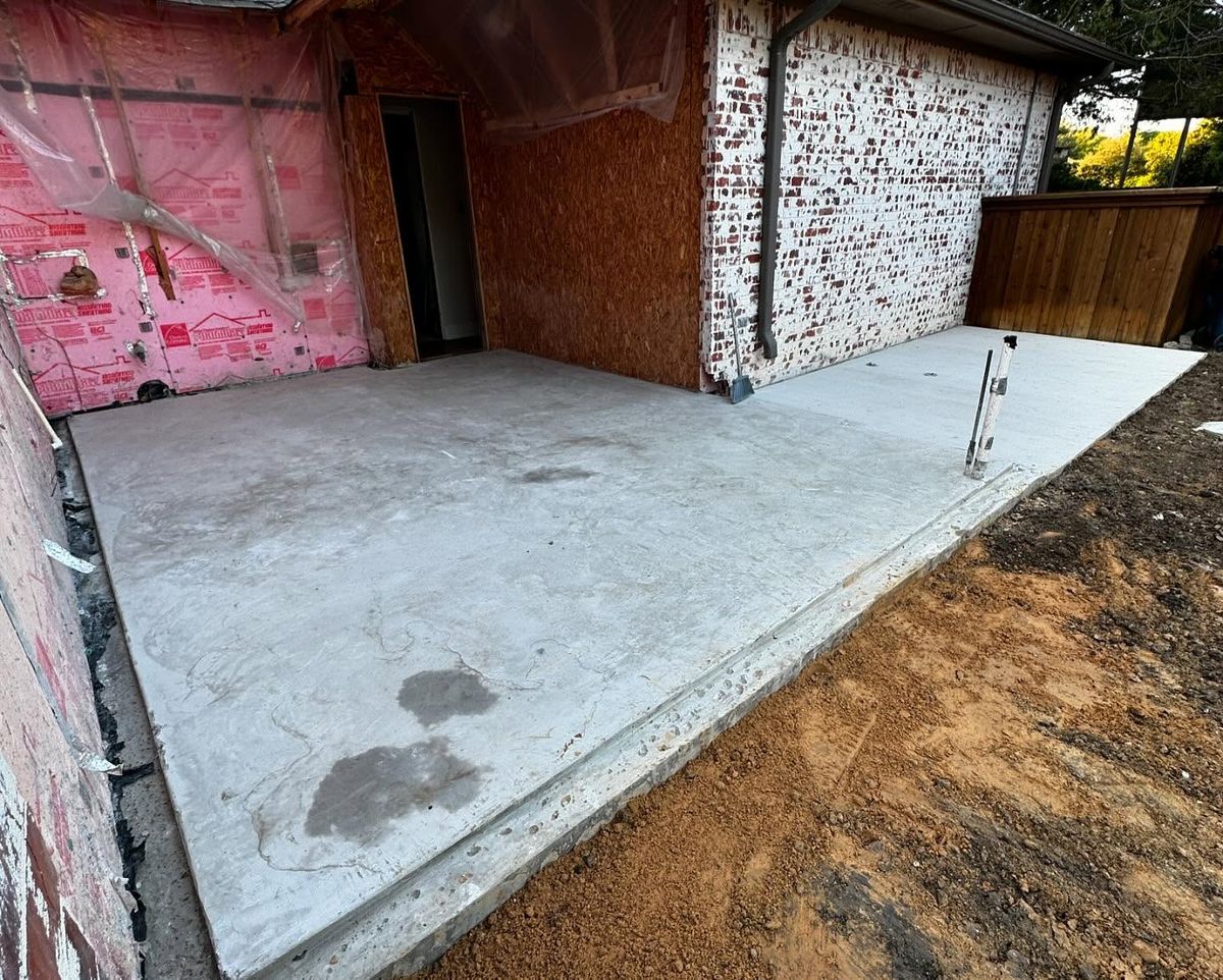 Concrete Slab Construction for EMG Construction in Dallas, TX