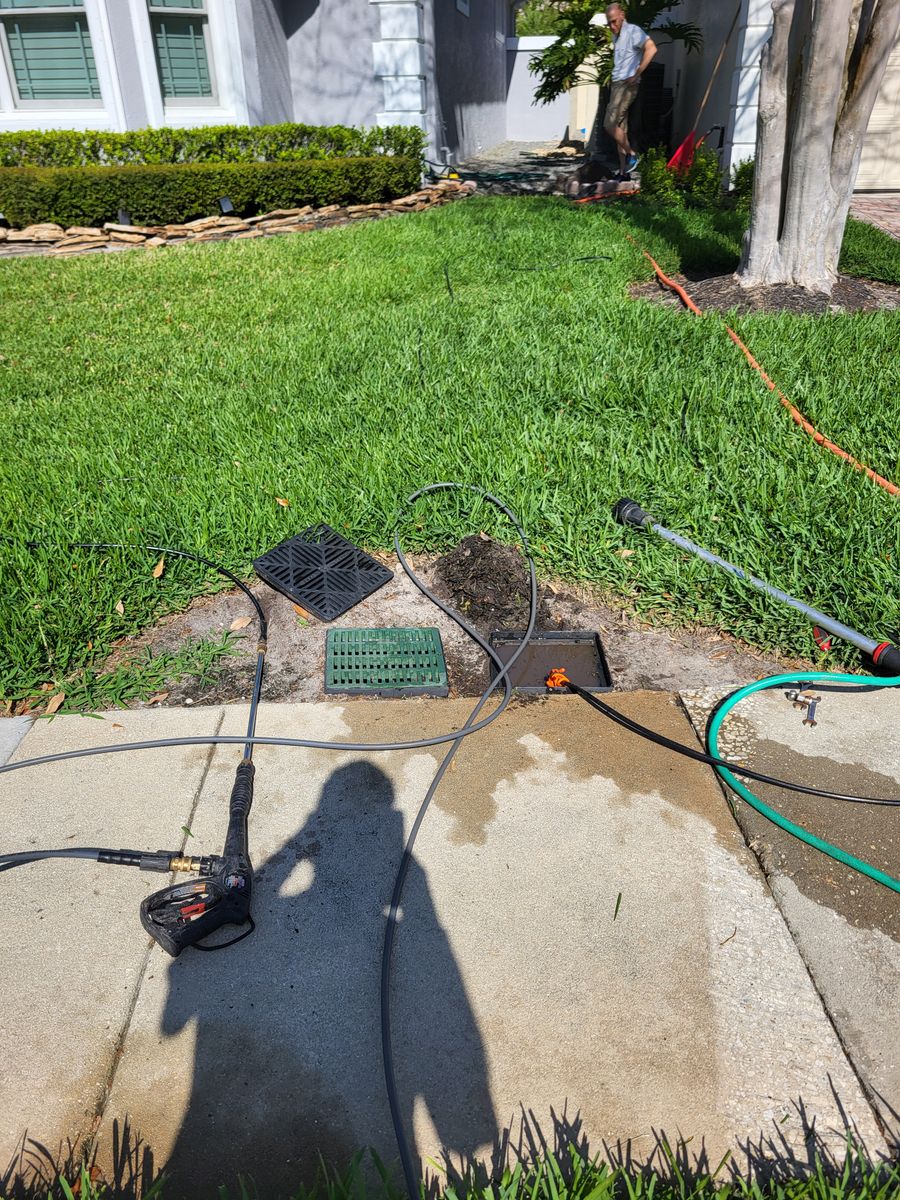 Hydro Jetting Services for Sam's French Drains and Landscape in Orlando, Florida