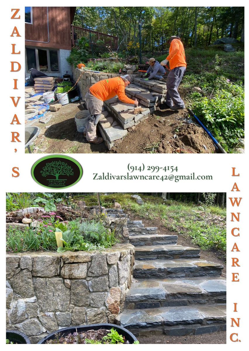 Retaining Wall Construction for Zaldivar’s Lawn Care INC  in Peekskill, NY