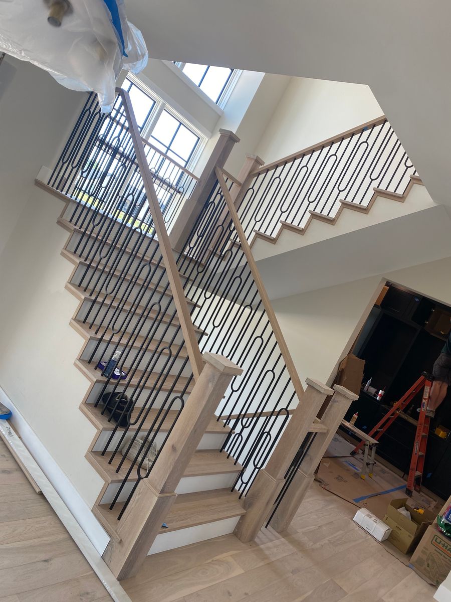 Finished stairs for Blair Construction & Home Improvement in St. Charles, MO