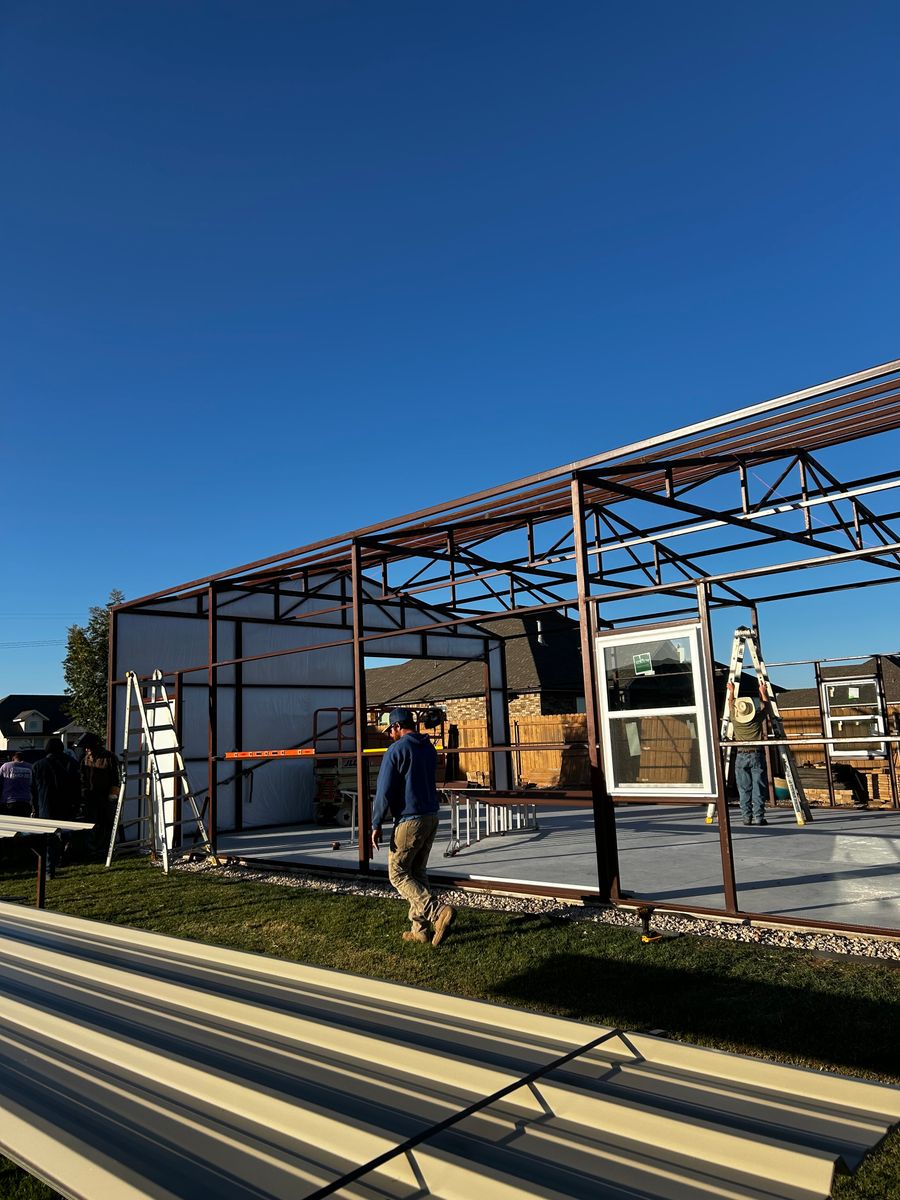Oklahoma Residential Steel Buildings ( shops, Barndominiums, add-ons) for A-N-H Construction LLC in Oklahoma City, OK