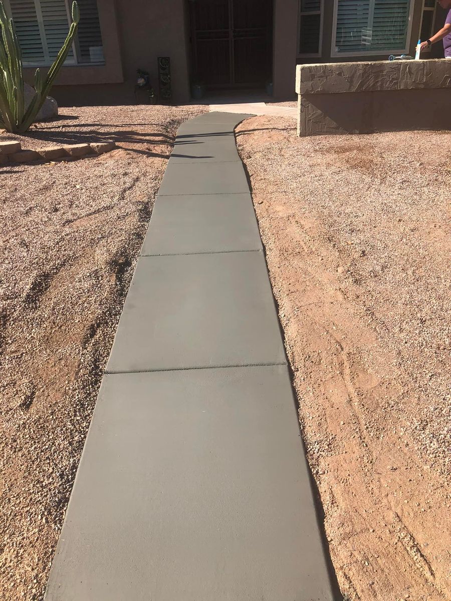 Sidewalk Installation for Gaitan Custom Concrete LLC in Chandler, AZ