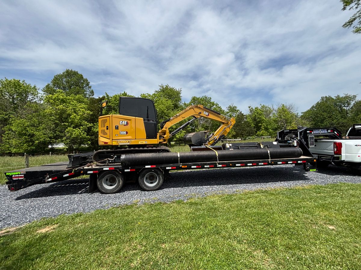 Grading for Schrock’s Land Management in Northern Virginia, Shenandoah Valley, VA