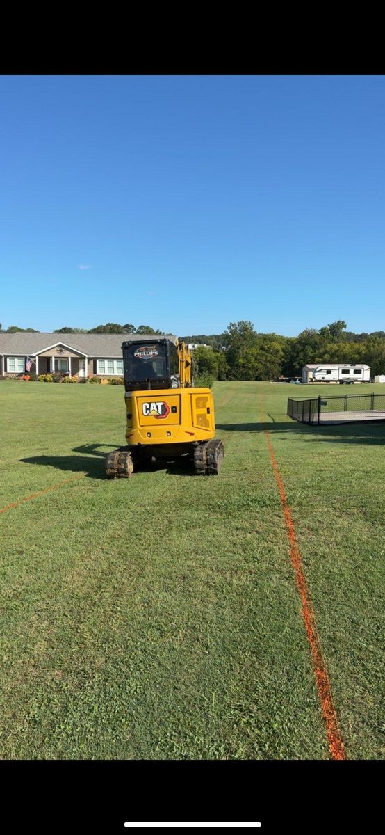 Site Preparation for Phillips Construction and Excavating in Seymour, TN