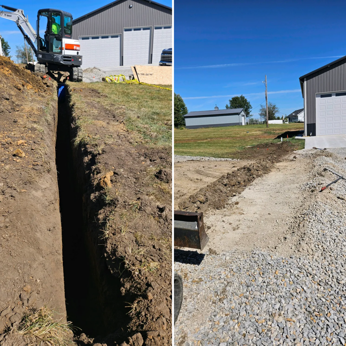 Utilities Digging for L&T Excavating in Topeka, KS