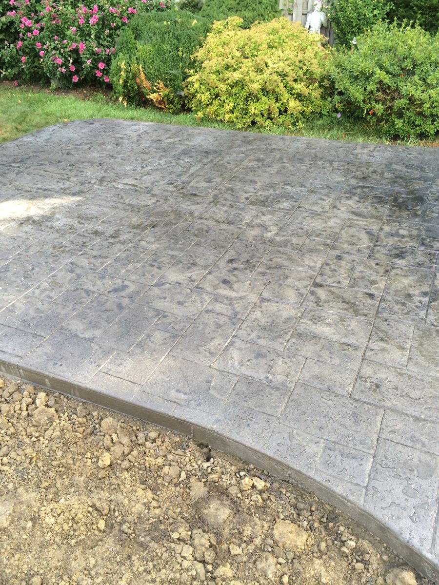 Stamped Concrete Installation for Lake Erie Companies in Grand River, OH