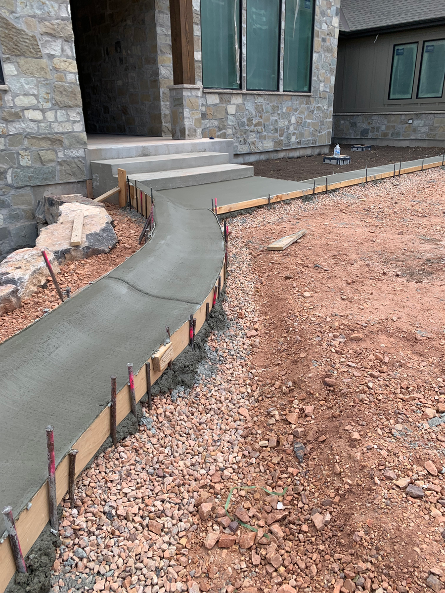 Sidewalk Installation for Diamond Peak Concrete in Garland, UT