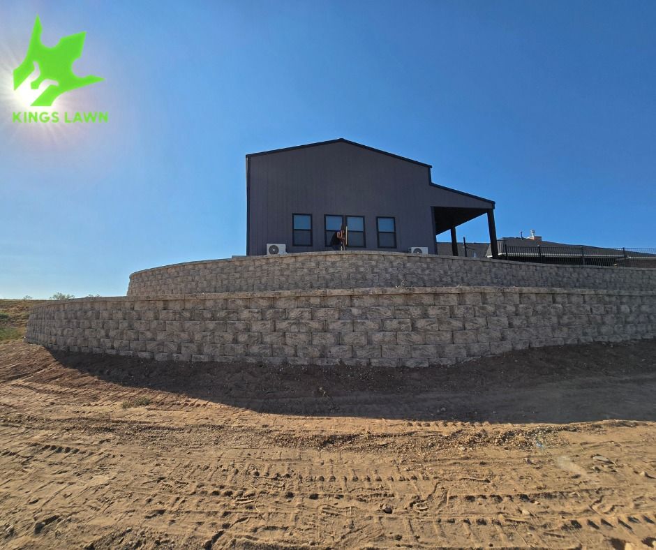 Retaining Wall Construction for KINGS LAWN SERVICE LLC in Amarillo, TX