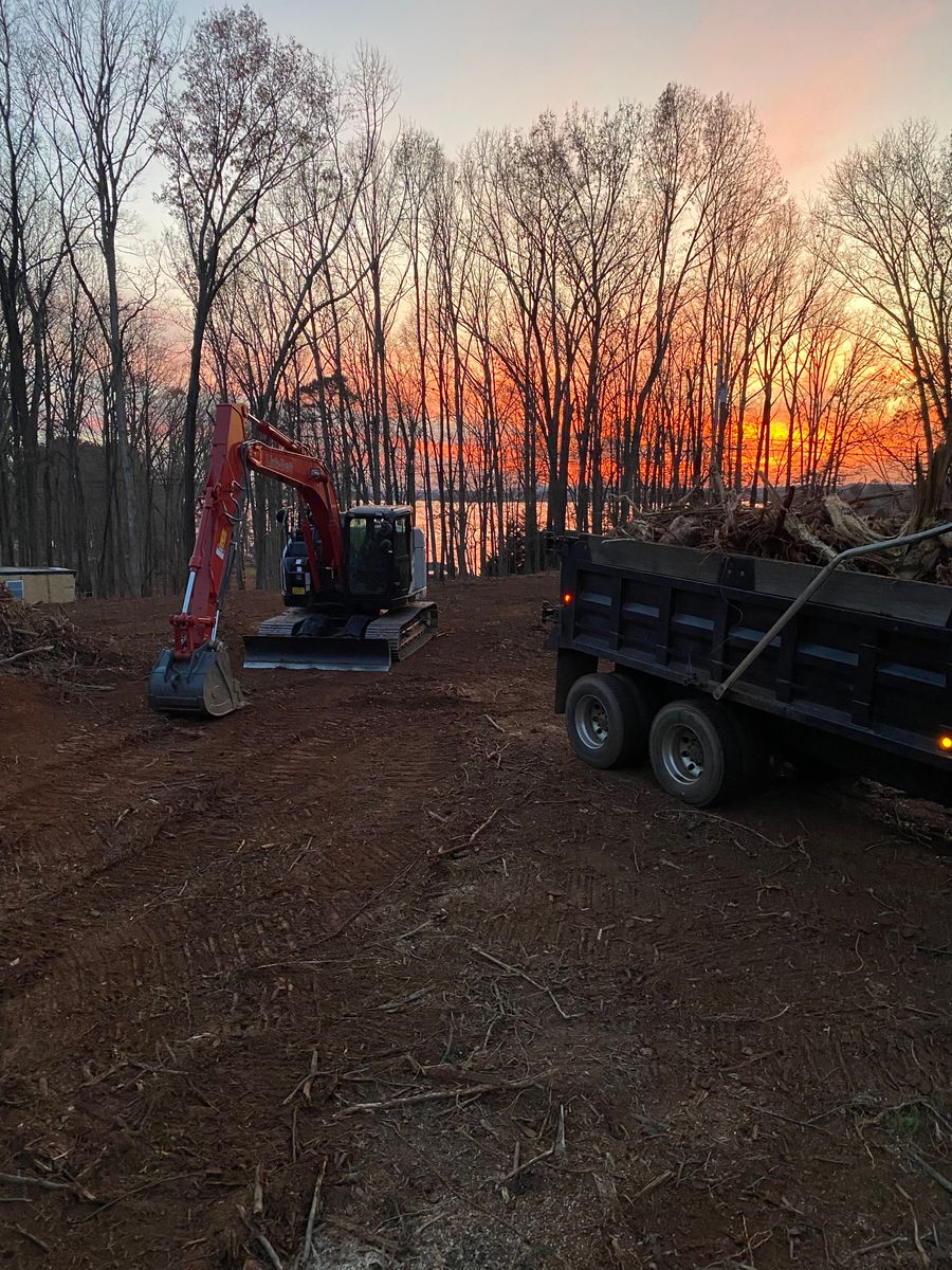 Site Prep for Lanier Excavating LLC in Bedford County, VA