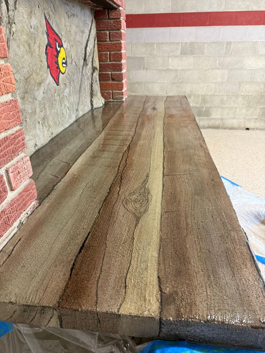 Full Depth Custom Carved Concrete for Whitfield Concrete Construction in Solsberry, IN