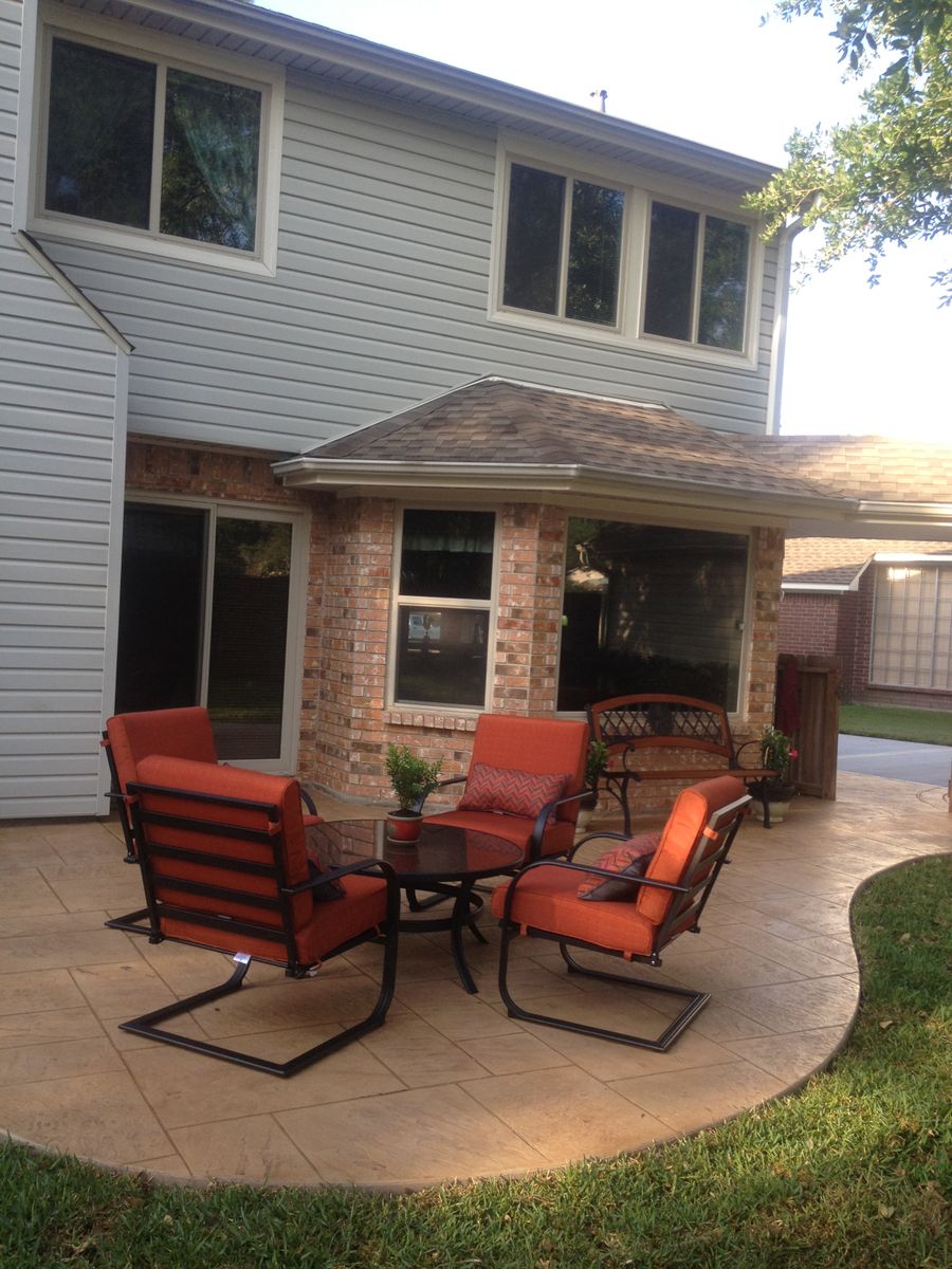 Stamped Concrete Installations for Texas Curb N Borders in Houston, TX