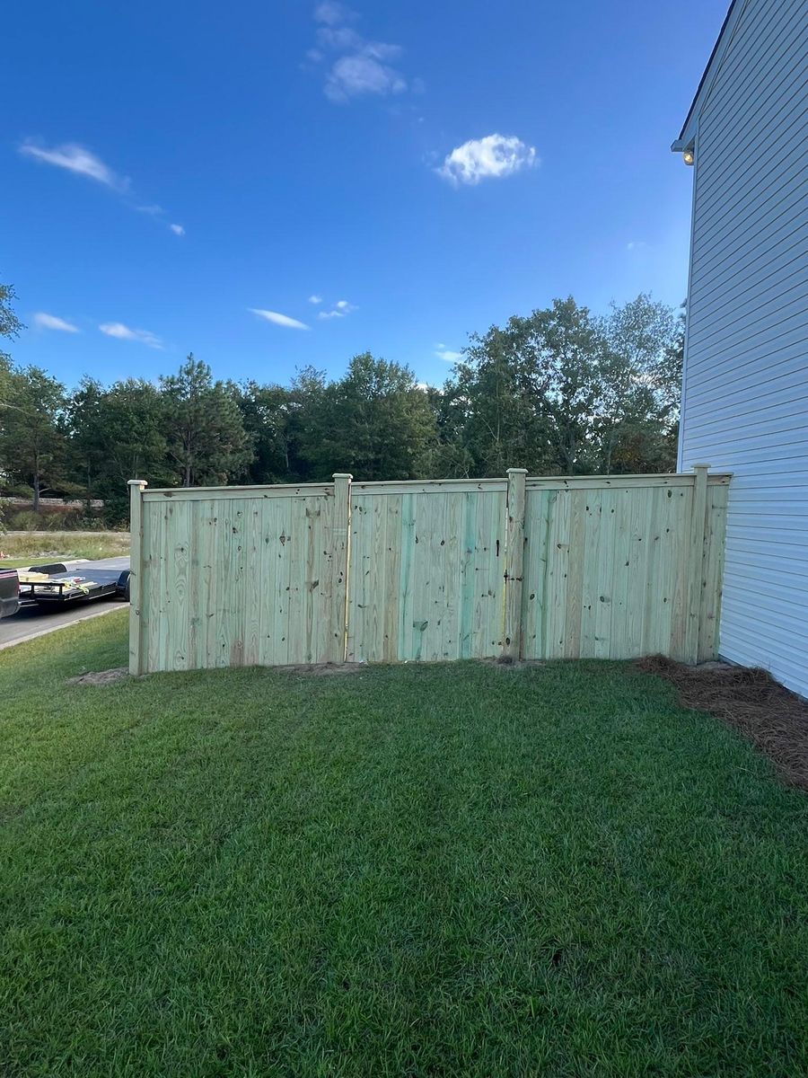 Fence Installation for JB Nealy Fence in Elgin, SC