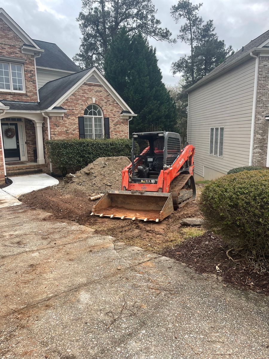 Grading and Land Preparation for Galloway Landscaping in Acworth, GA