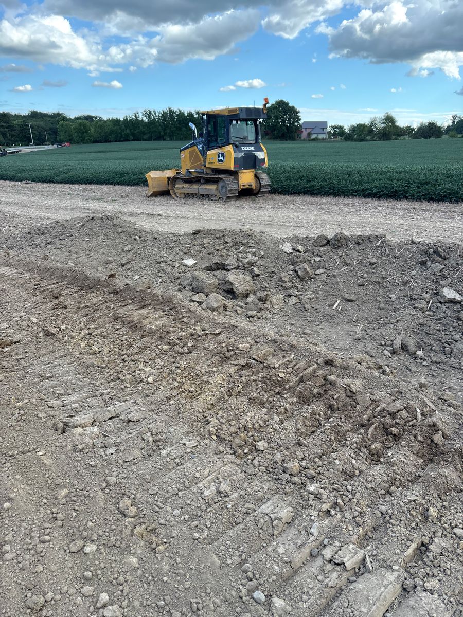 Grading for Northwest Ohio Farm Drainage in Ada,, OH