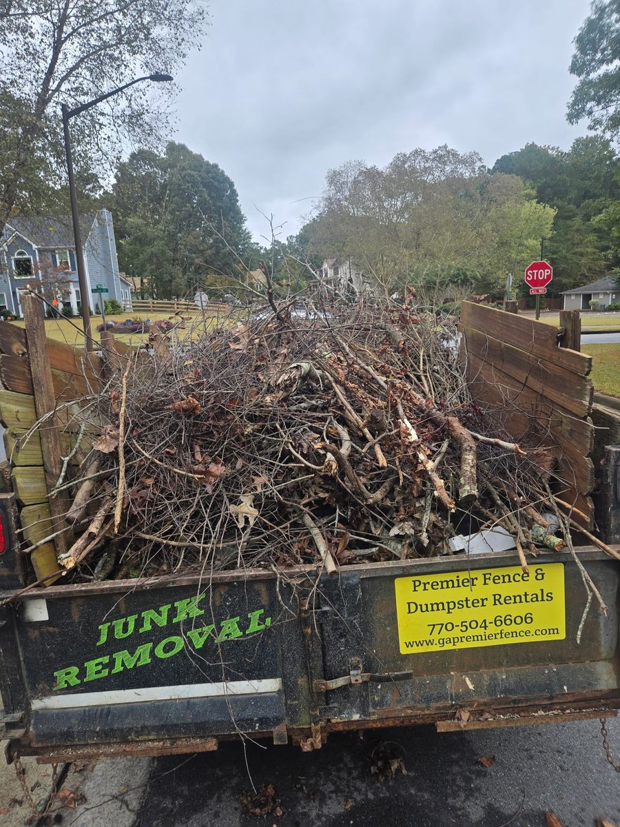 Dumpster Rental for Premier Fence in Marietta, GA