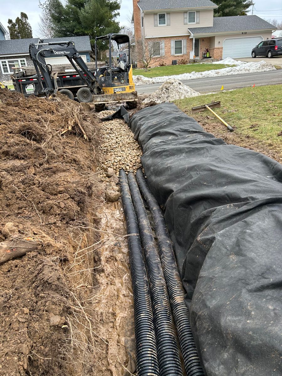Trenching for Palmer Property Services in Middleville, MI