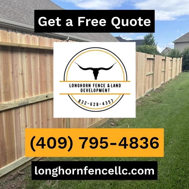 Fence Installation for Longhorn Fence & Land Development in Webster, TX
