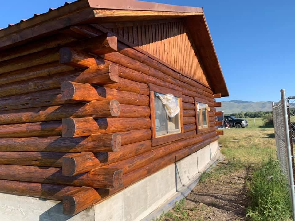 Staining for True Blue Logworks LLC in Corvallis, MT