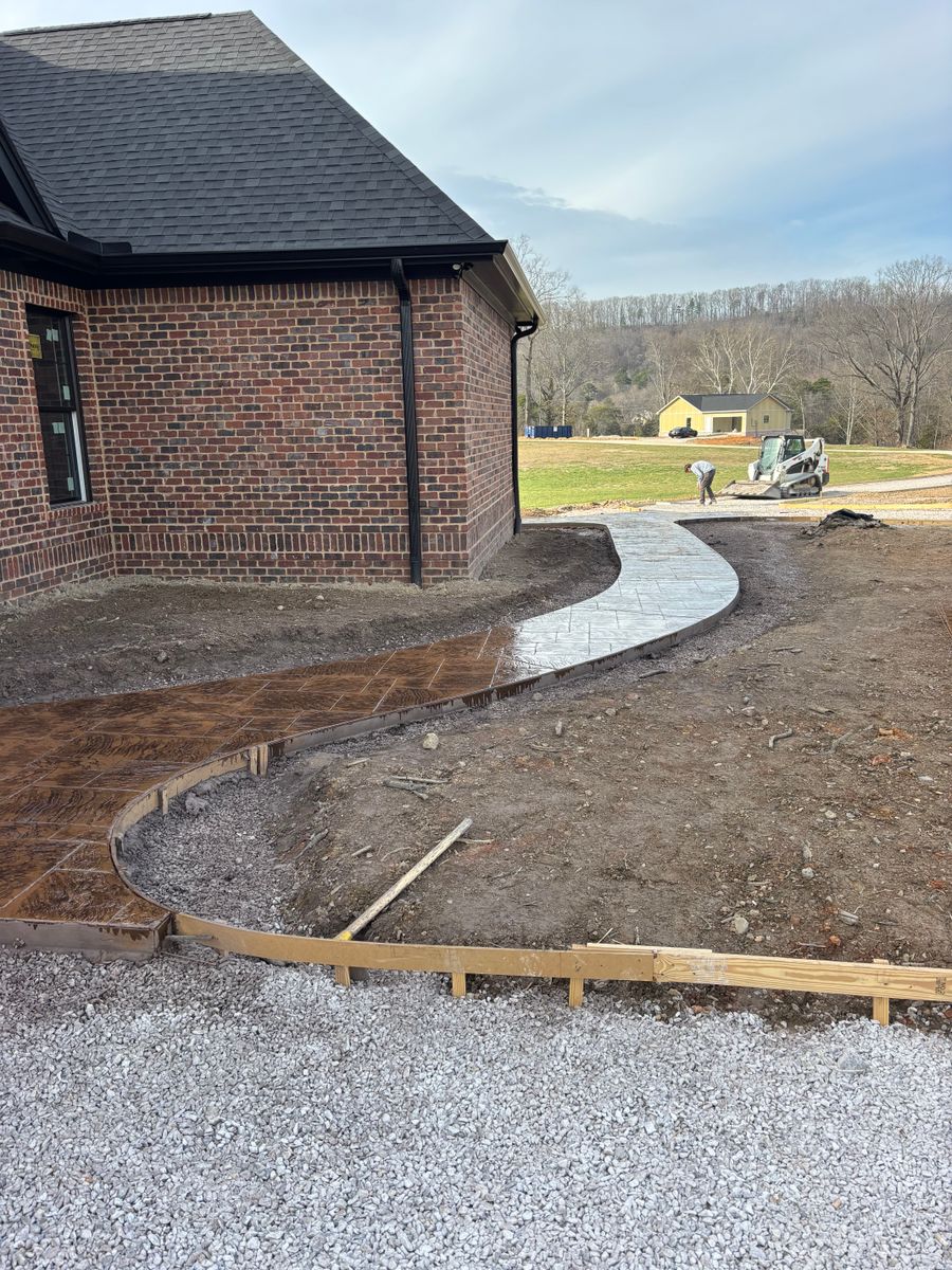 Stamped Concrete Installation for Tommy Moore Construction in Anderson County, TN
