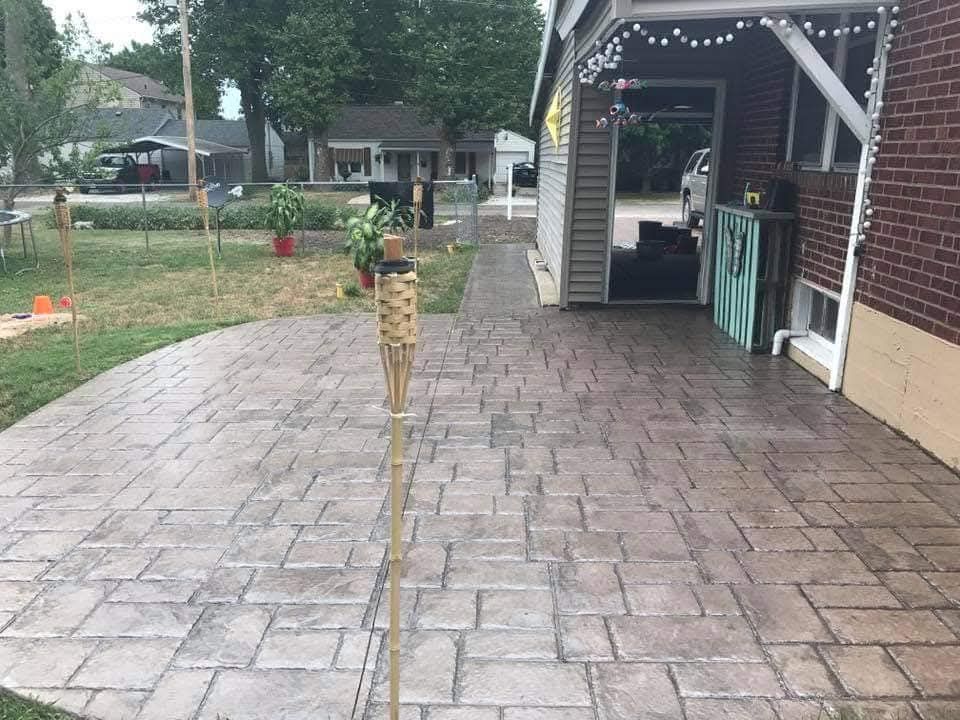 Stamped Concrete for Custom Concrete Enterprises in Springfield, IL