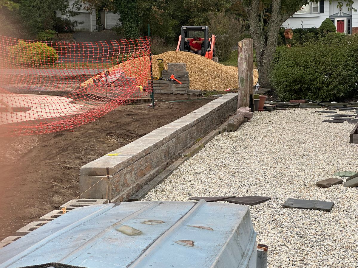 Retaining Wall Construction for DiDaniele Masonry in Tuckerton, NJ