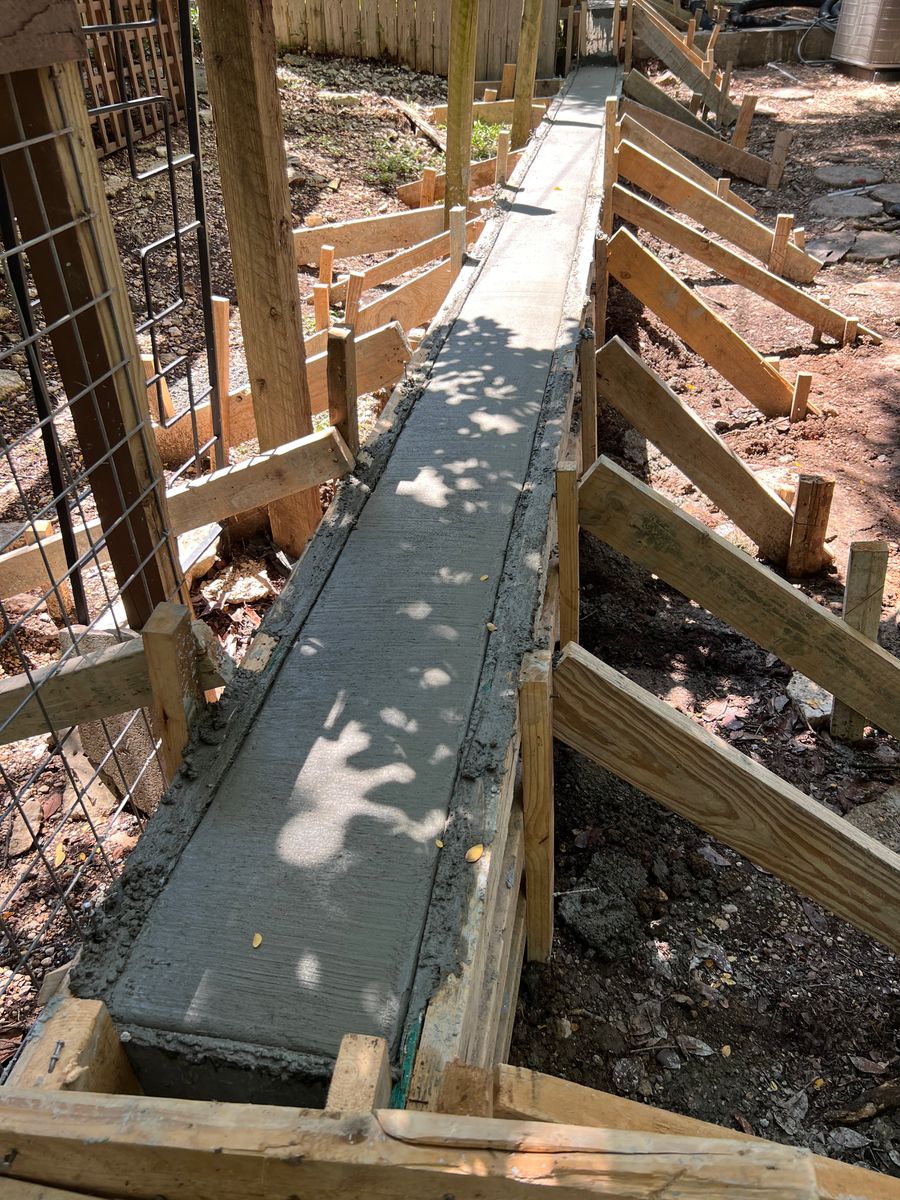 Sidewalk Installation for Leo's Concrete Crew in Elgin, TX