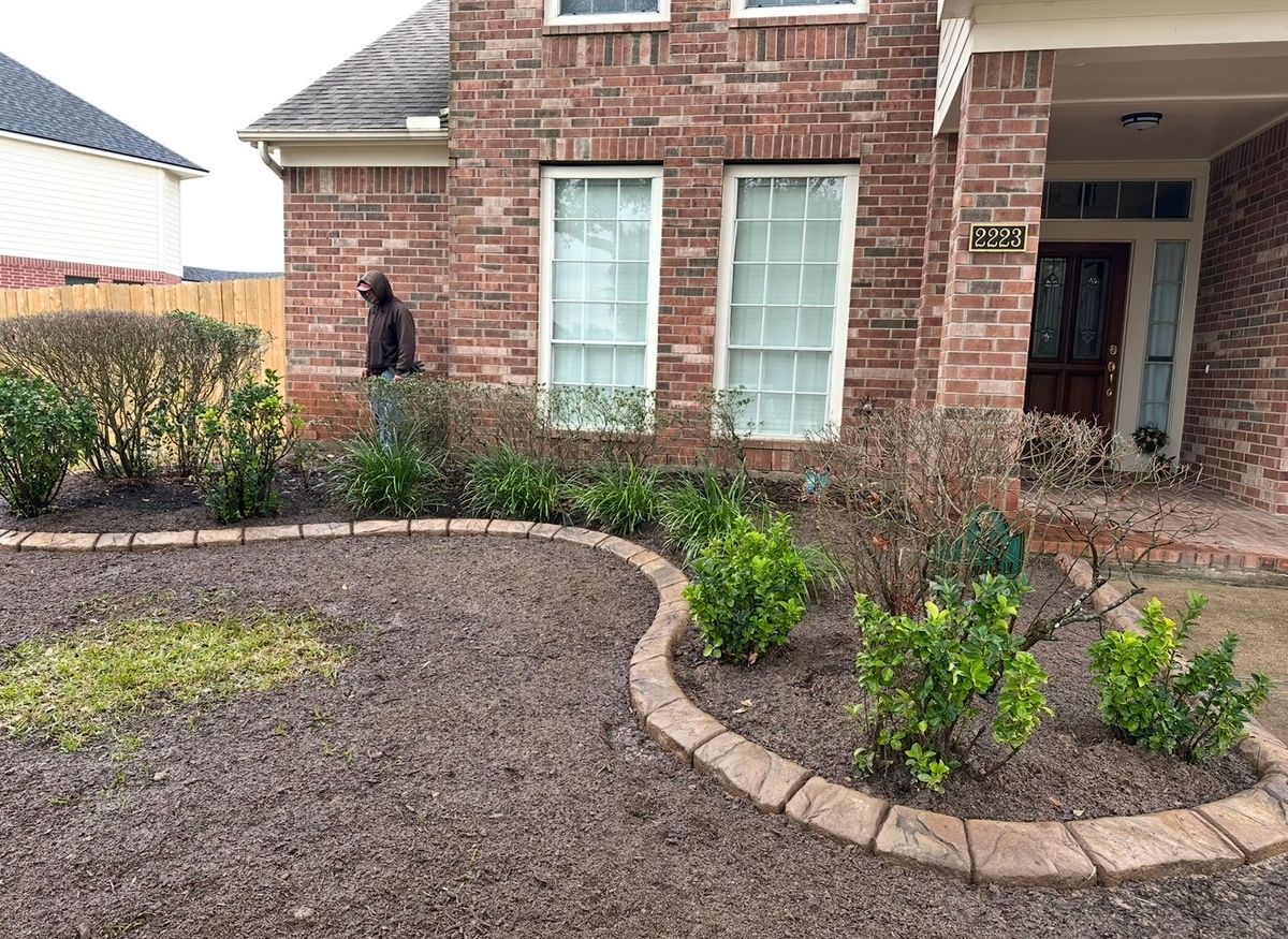 Custom Carved Concrete for Texas Curb N Borders in Houston, TX