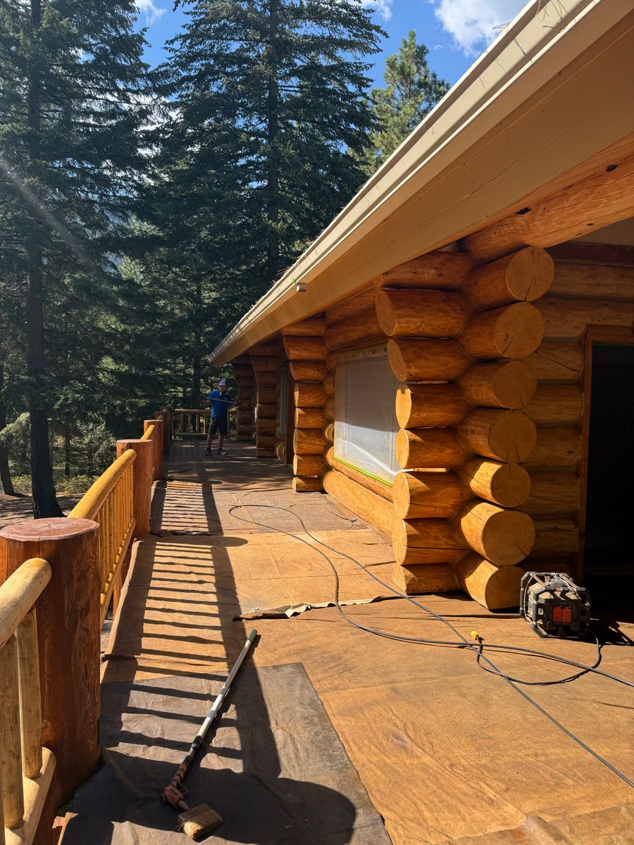 Staining for True Blue Logworks LLC in Corvallis, MT