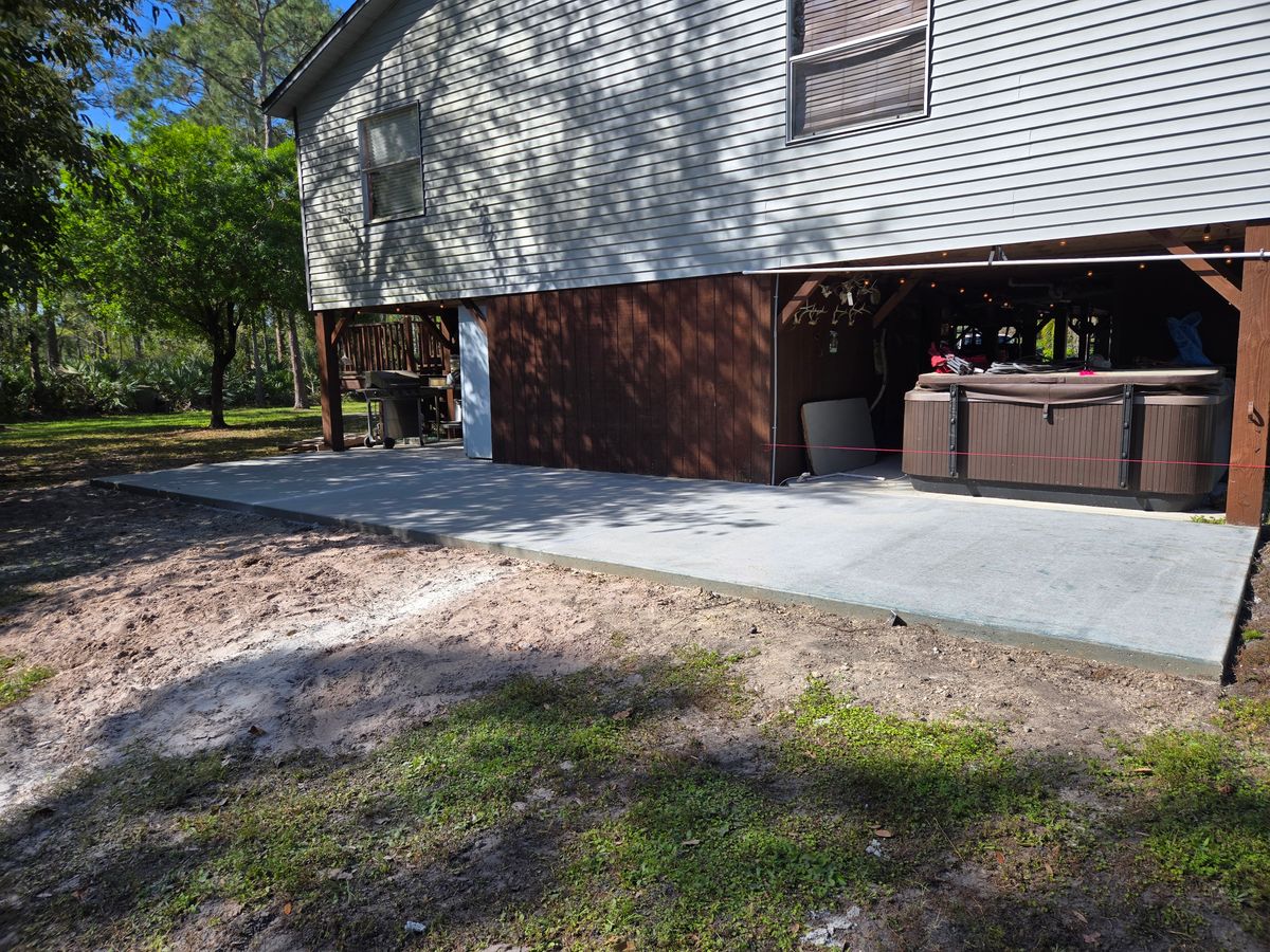 Concrete Slab Construction for Downer Site Services in Sanford, FL