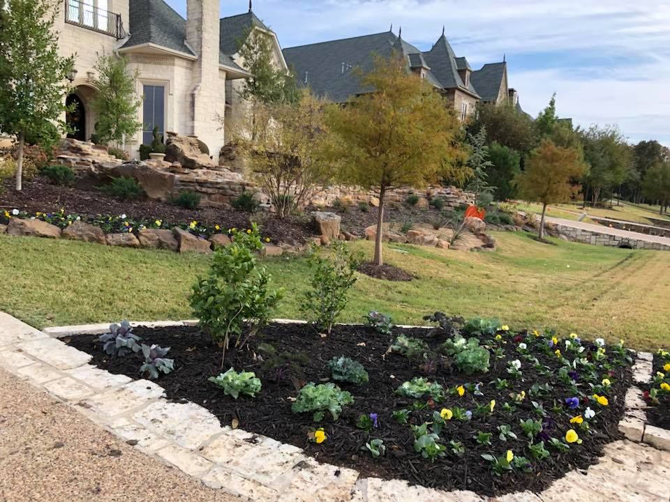 Mulch Installation for E&D Landscape Services in Mansfield, TX