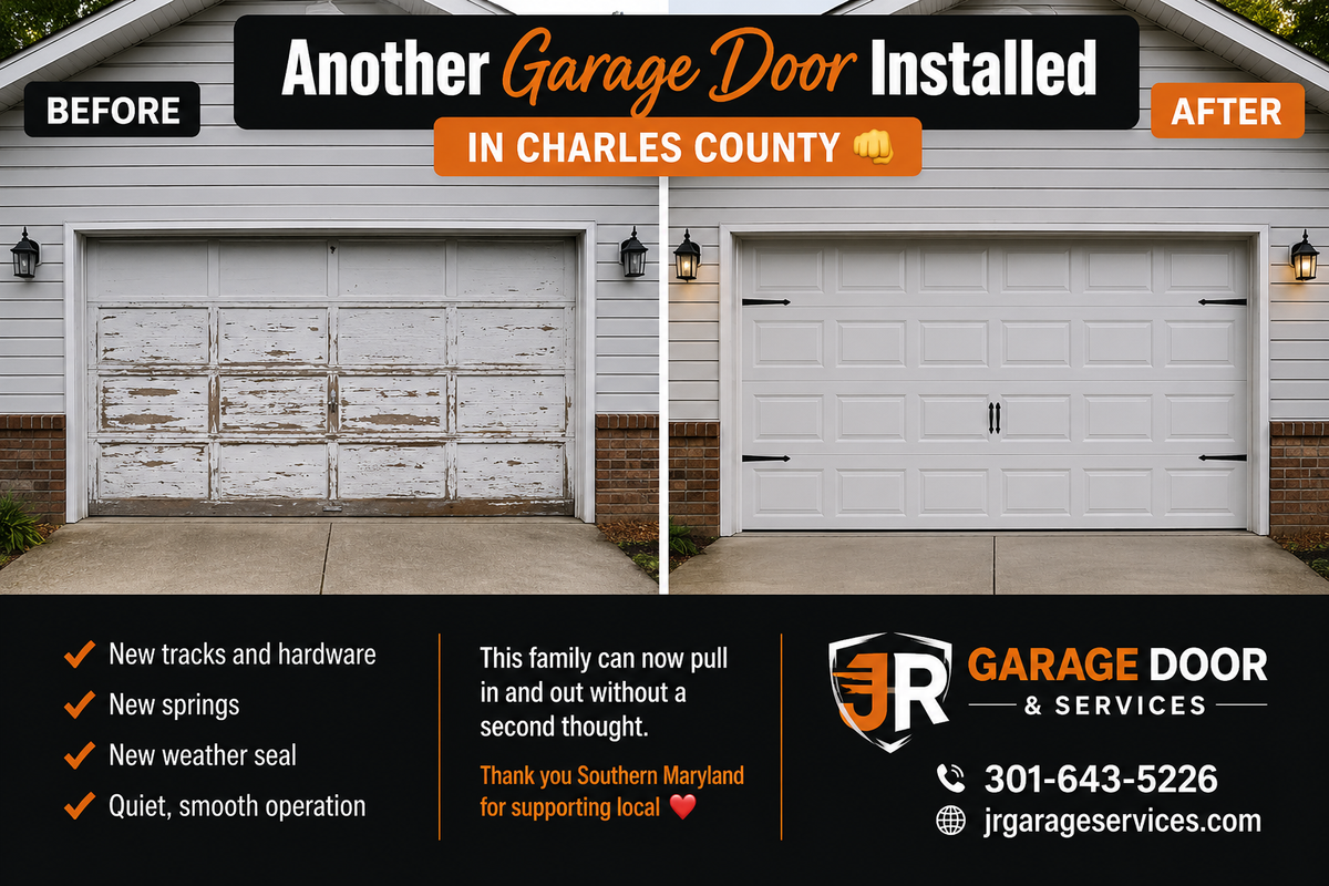 Garage Door Installation for JR Garage Door and Services in Charles County, MD