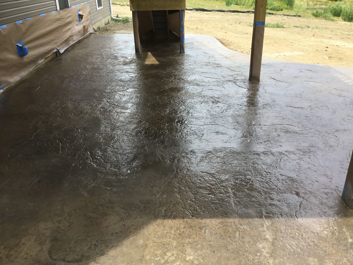 Stamped Concrete Installation for Lake Erie Companies in Grand River, OH