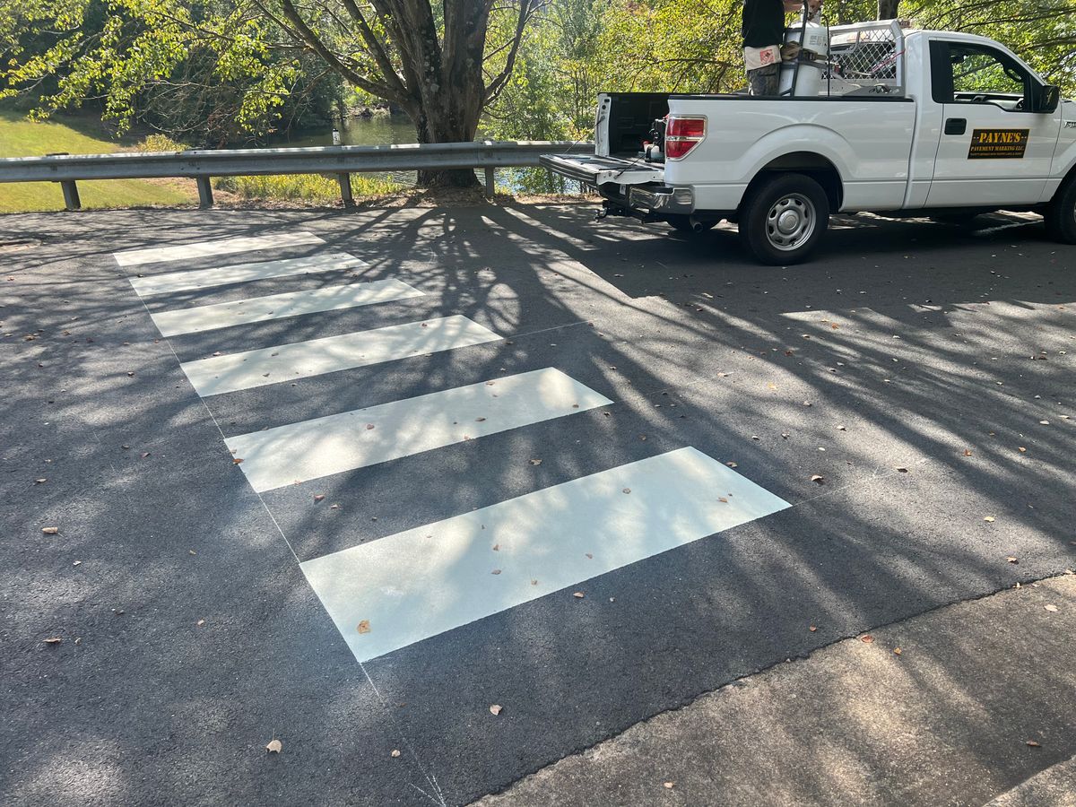 Striping for Payne's Pavement Marking in Warrenton, VA
